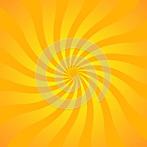 Sun rays background. Yellow orange radiate sun beam, burst effect. Sunbeam light flash boom. Template poster sale