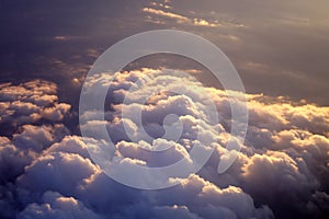 Sun rays with clouds.