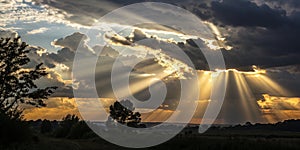 Sun Rays and Clouds photo