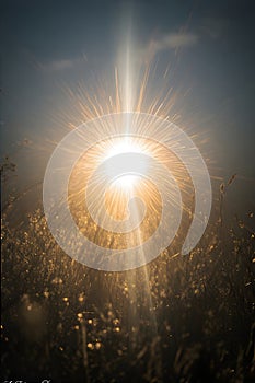 sun rays forming a star