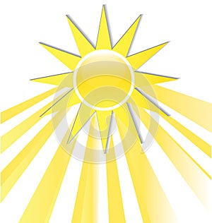 Sun rays icon logo