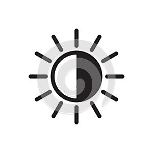 Sun with rays icon vector for your web design, logo, UI. illustration