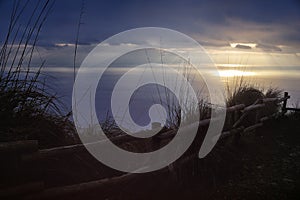 Sun rays over the sea at World's End