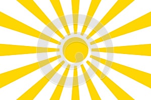 Sun rays summer background design. Vector isolated background illustration. Abstract yellow background. Abstract spotlight. Summer