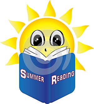 Sun Reading a Book titled Summer Reading