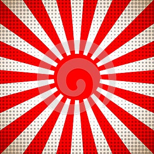 Sun red japan background