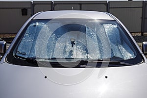 Sun Reflector windscreen. Protection of the car panel from direc