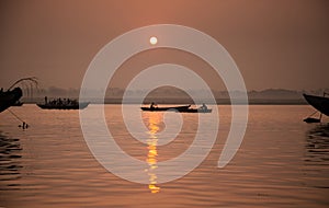 Sun rise behind the Ganges