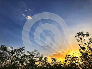 Sun rise in the east