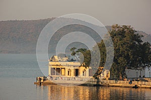 Sun rises on the Ghats of Udaipur