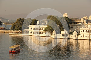 Sun rises on the Ghats of Udaipur