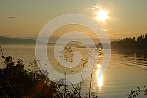 Misty Sunrise at the Port of Anacortes photo