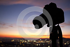 Photographing sunrise photo