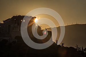 Sun rising over Acropolis