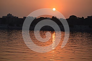 Sun said at india river front