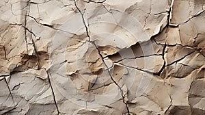 A sun-scorched rock lies parched on the ground