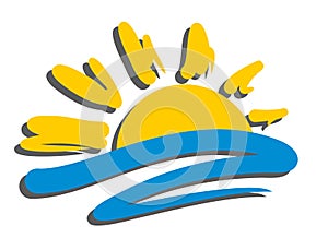 Sun and sea logo