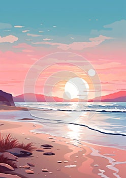 Sun sea water horizon wave nature sky sunset summer landscape ocean travel beach