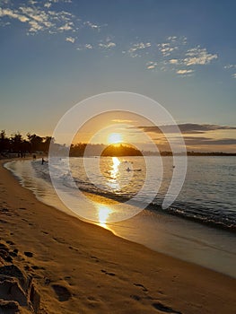 Sun sent  at tofo Beach mozambique photo