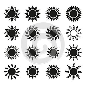 The sun set of 16 icon. Sunrise and sunshine, weather symbol