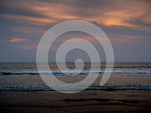 Sun set at Indian Ocean from Tarkarli Beach