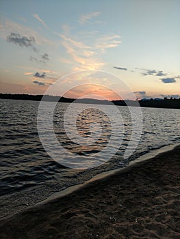 Sun set Lake view