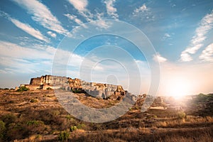 Sun set at Mehrangarh fort at Jodhpur.