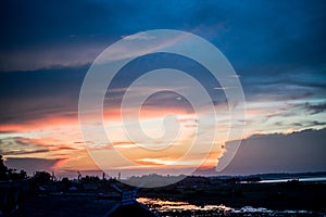 Sun set nature background