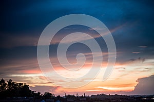 Sun set nature background