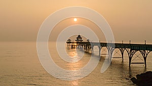 Sun Setting Behind Clevedon Pier