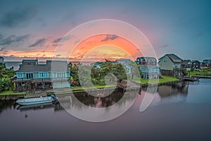 Sun Setting Over Pamlico Sound