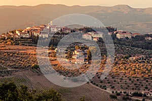 View of Tuscan Countryside in Chianti, Italy