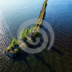 Sun shines brightly over end of the breakwall