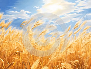 the sun is shining over an orange background