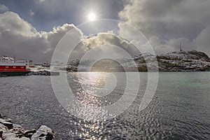 Sun Shining Through the Skies in Little Fishing Village