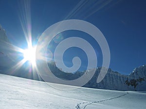 Sun and snow