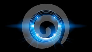 Sun Solar Eclipse Orange Fire Dark Background Vector Moon Design Space Science Glow Light