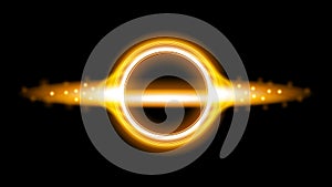 Sun Solar Eclipse Orange Fire Dark Background Vector Moon Design Space Science Glow Light