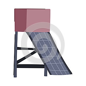 sun solar water heater cartoon vector illustration