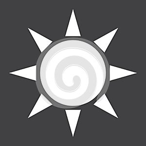 Sun solid icon, weather and sunshine