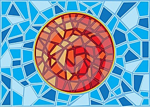 Sun Stained glass blur background