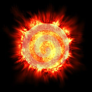 Il sole stella soleggiato riacutizzazioni astronomia fusione caldo 