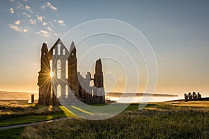 Sun Star on Whitby Abbey