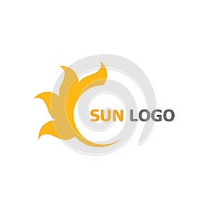 Sun Summer Logo Design illustration template