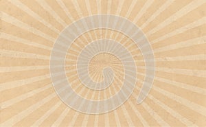 Sun sunburst texture vintage grungy beige abstract background. Old brown paper in retro style. Vector illustration