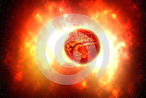 The sun, supernova