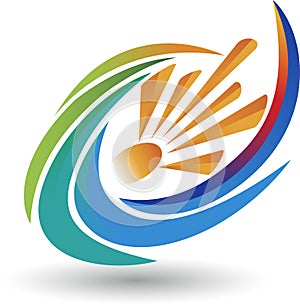 Sun swirl logo photo