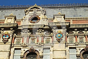 Sun symbol on Palacio de Aguas Corrientes in Buenos Aires photo