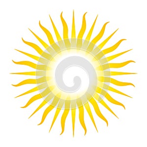 Sun symbol with thirty two rays, analogue to the Sun of May