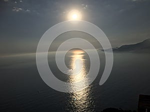 Sun track in the Bay of Alanya